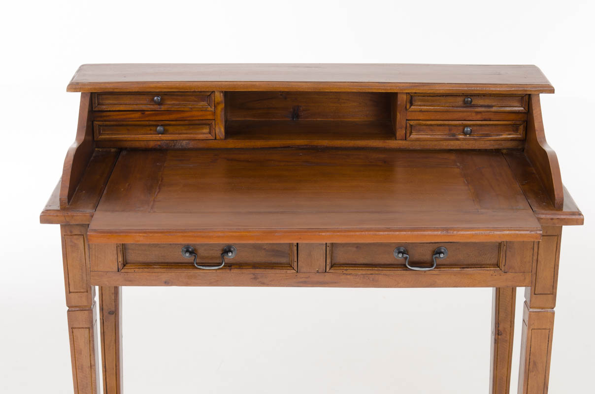 #M Sekretär Albert rustic Schreibtisch Kolonialstil Massiv Mahagoni