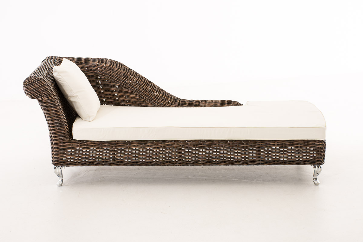 Chaiselongue Savannah 5mm Polyrattan Recamiere mit