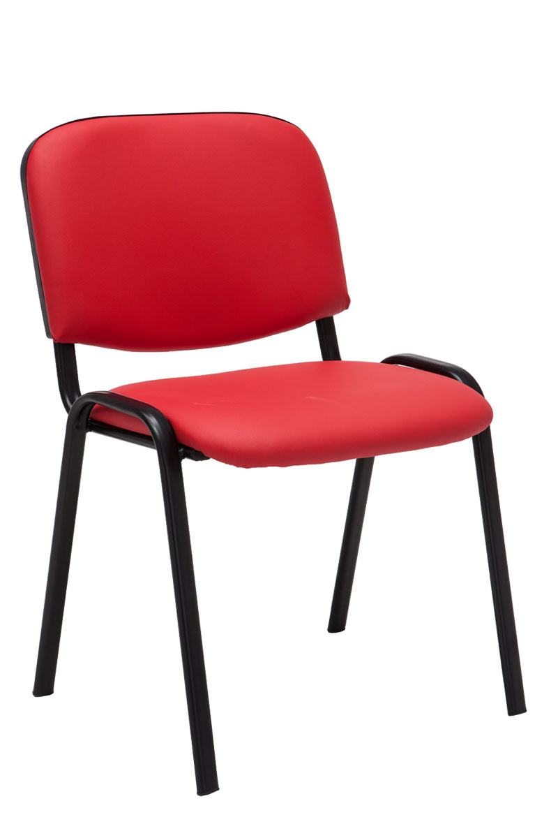 Besucherstuhl Ken C Kunstleder Wartezimmer Stuhl orange