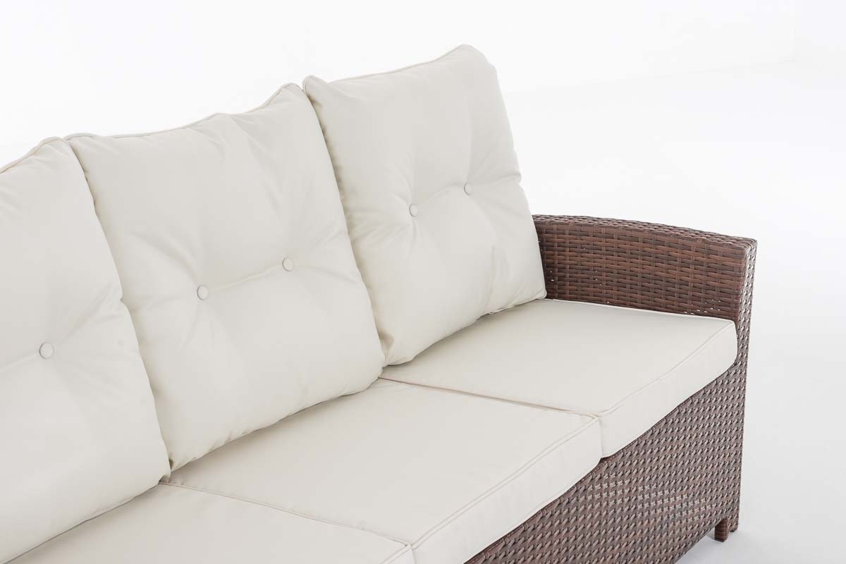 3er Sofa Fisolo Polyrattan Lounge Sofa Gartenmöbel ...