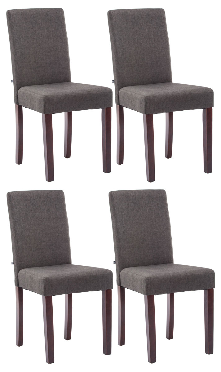 Set 4 sedie da pranzo Ina imbottite stoffa con telaio legno sedie
