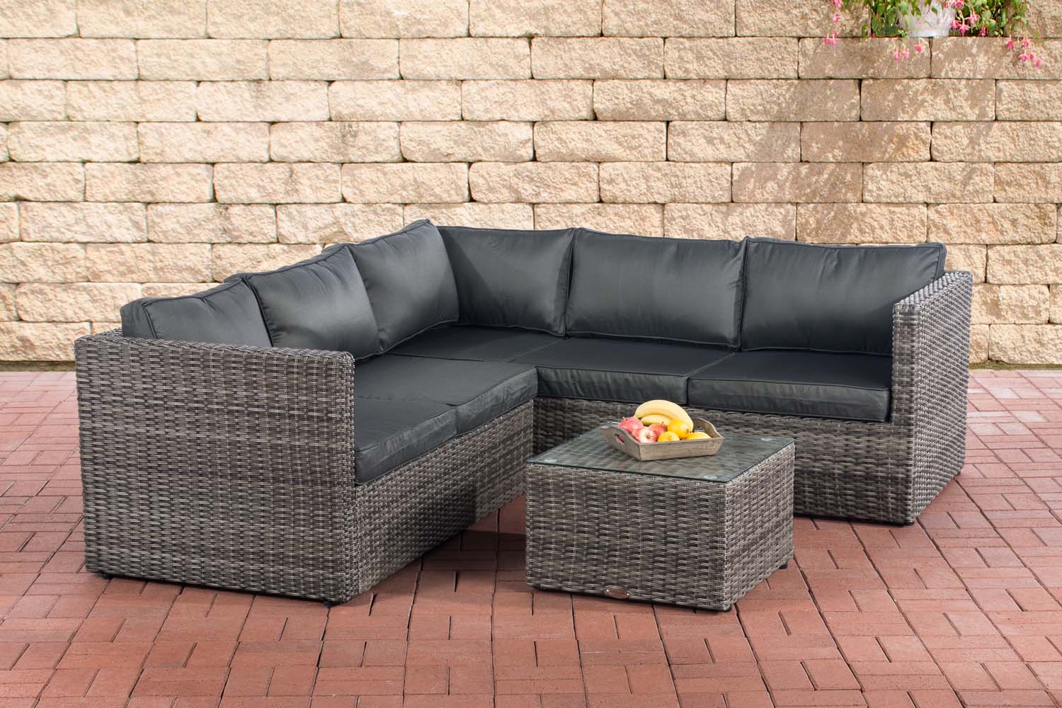 Ecksofa-Garnitur Liberi 5mm Anthrazit