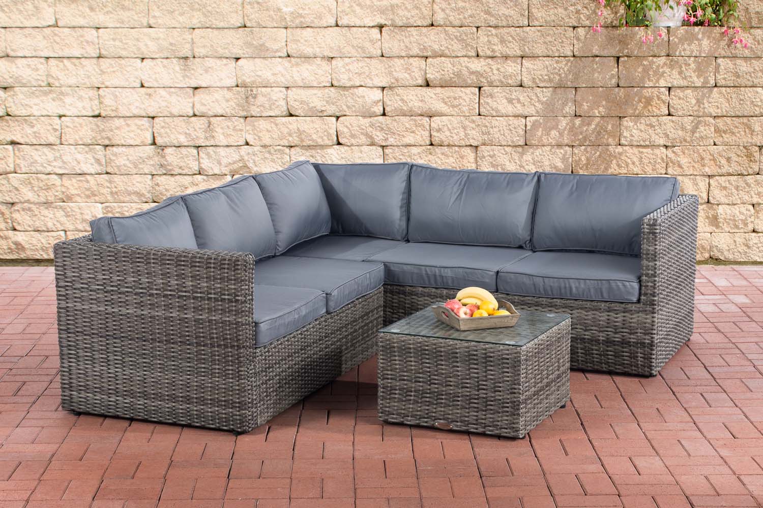 Ecksofa-Garnitur Liberi 5mm Eisengrau