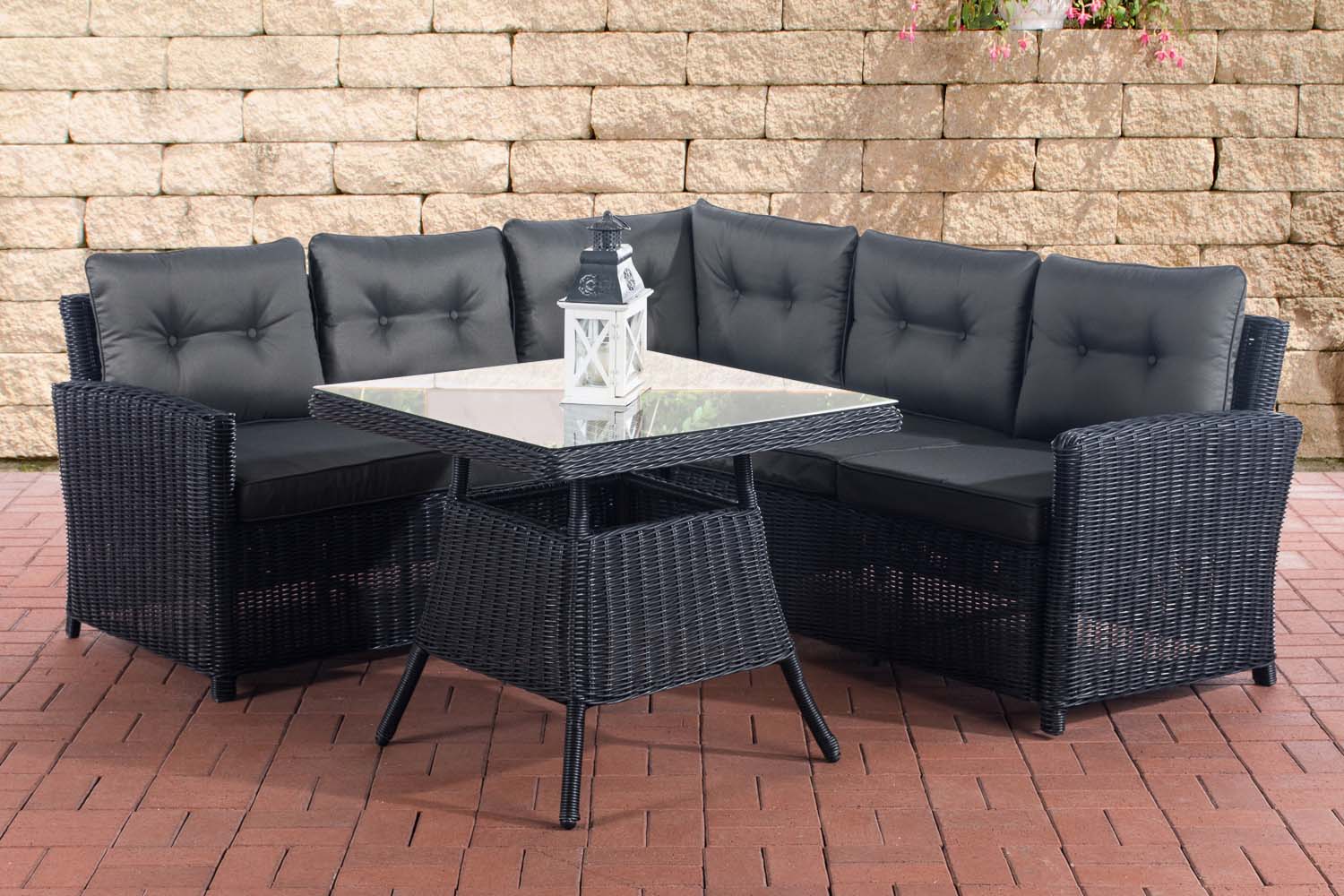 Eckgarnitur Sierra 5mm Gartenmöbel Gartengarnitur Loungemöbel