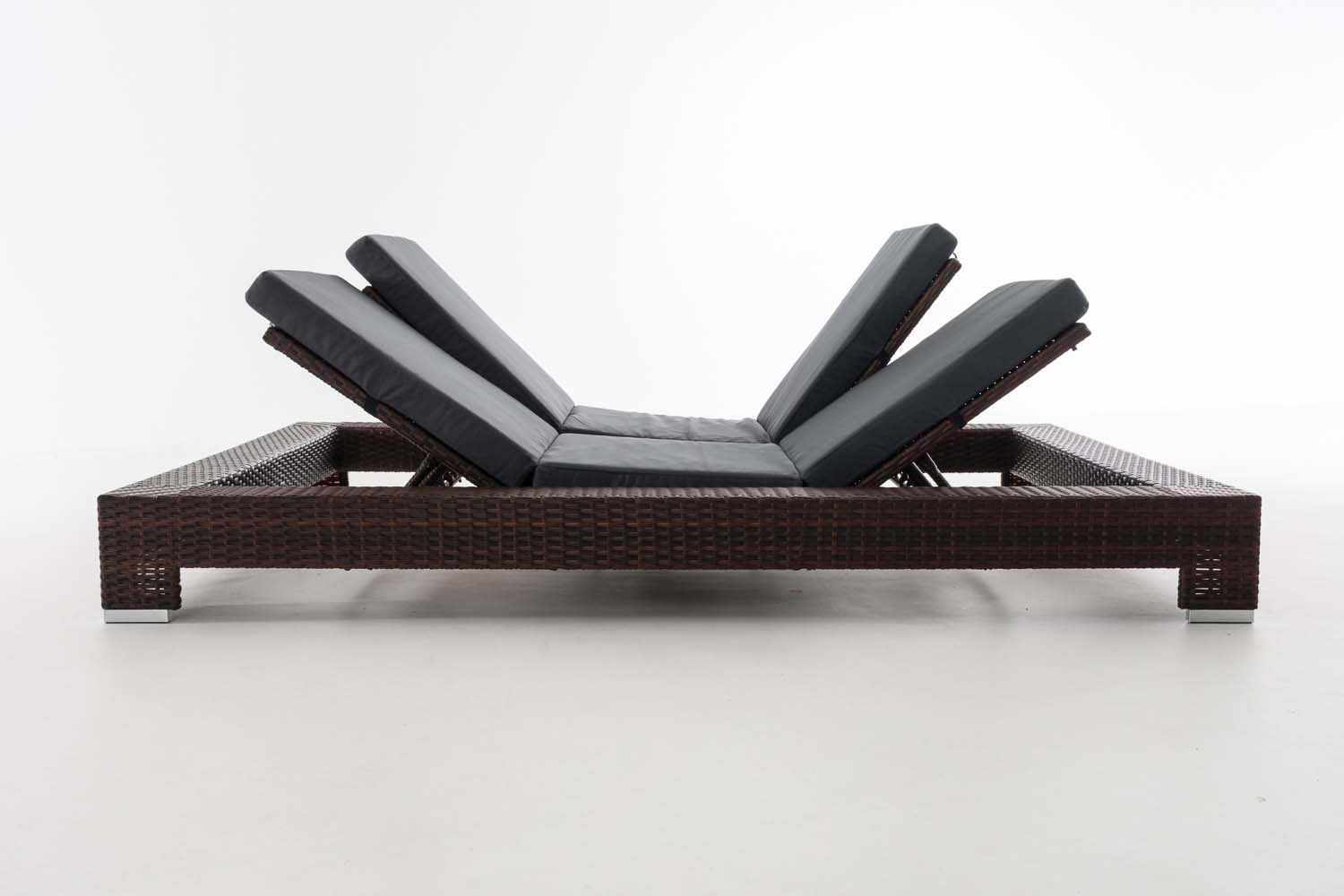 Sonnenliege Sunshine Gartenliege 2 Personen Polyrattan Relaxliege