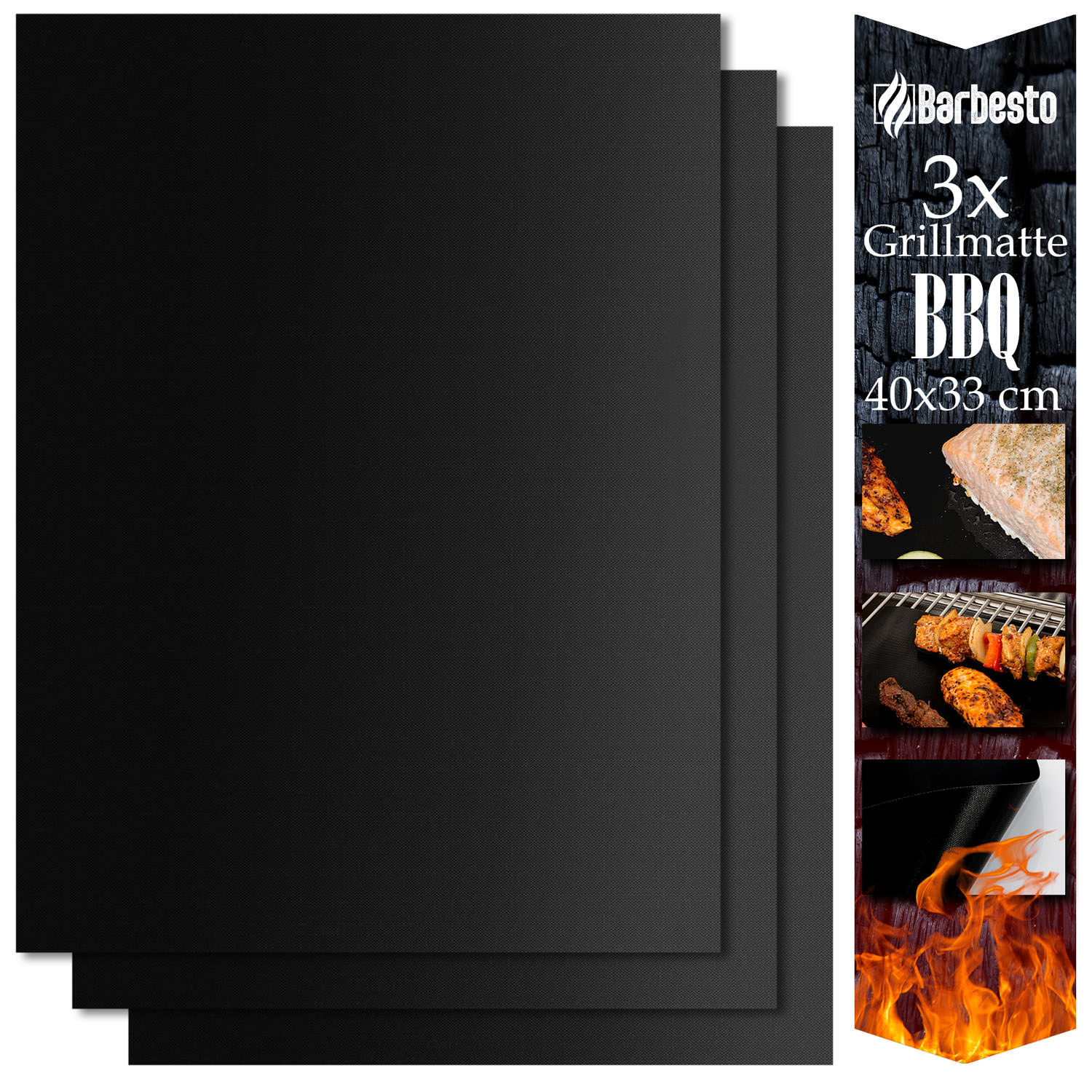 Grillmatten (3er Set) 40x33 cm