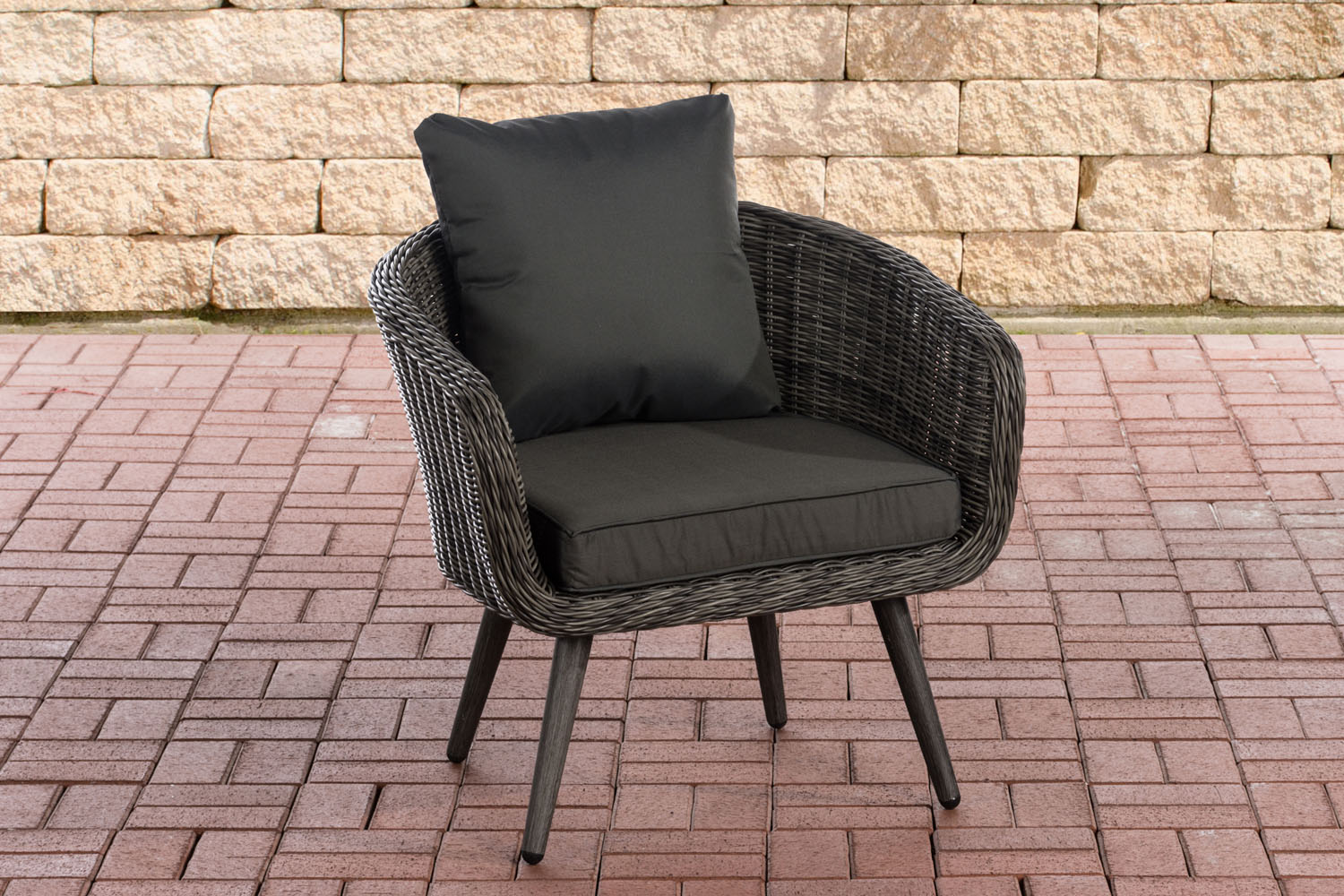Sessel Ameland Rund anthrazit 45 cm (Dunkelgrau)
