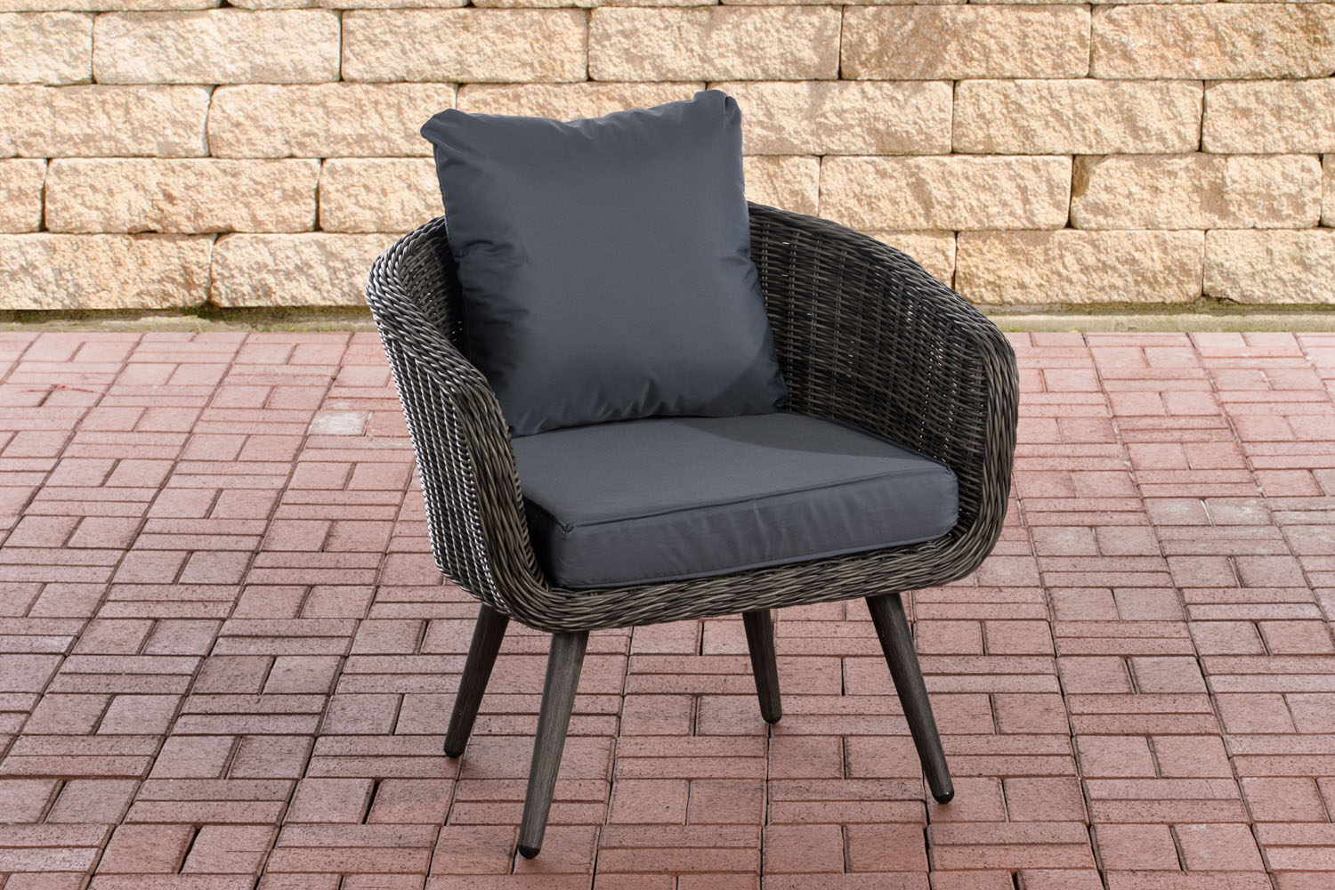 Sessel Ameland Rund eisengrau 45 cm (Dunkelgrau)