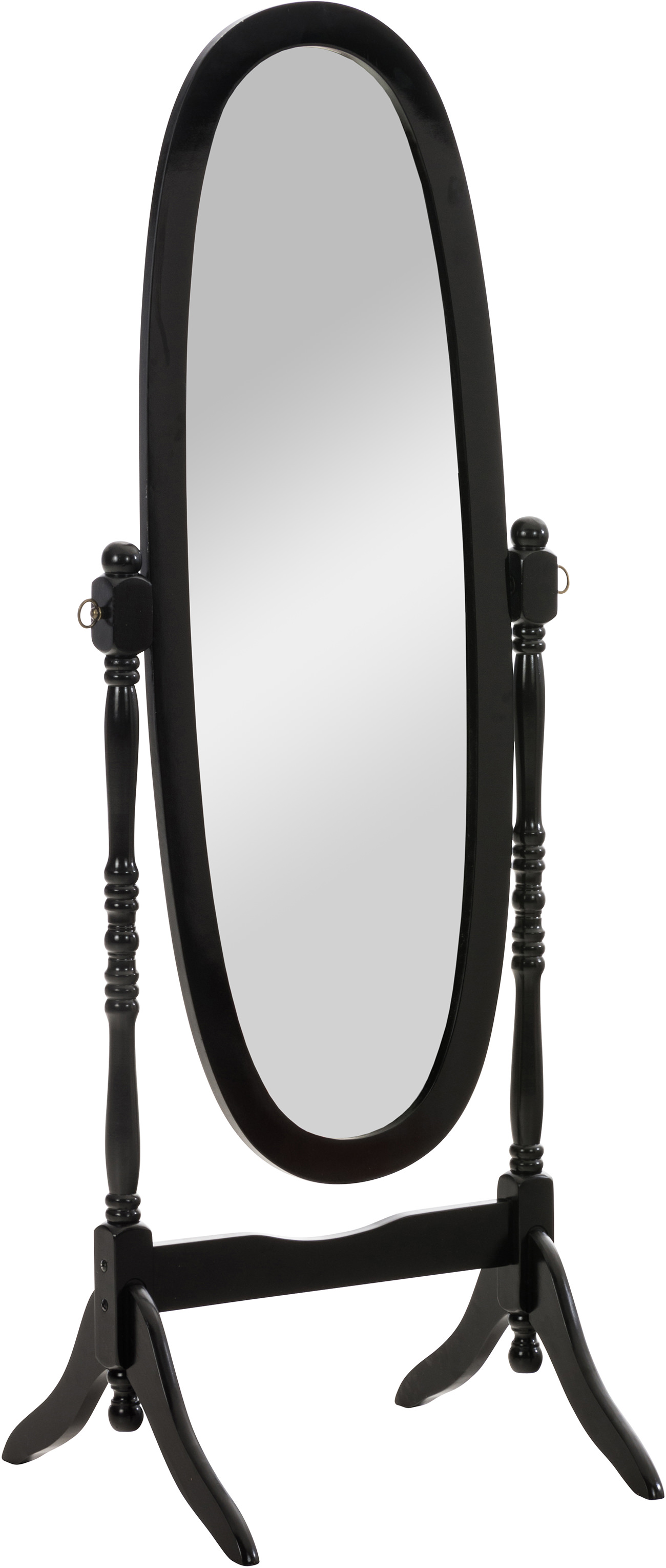 Specchio Autoportante a Figura Intera Rettangolare Nero