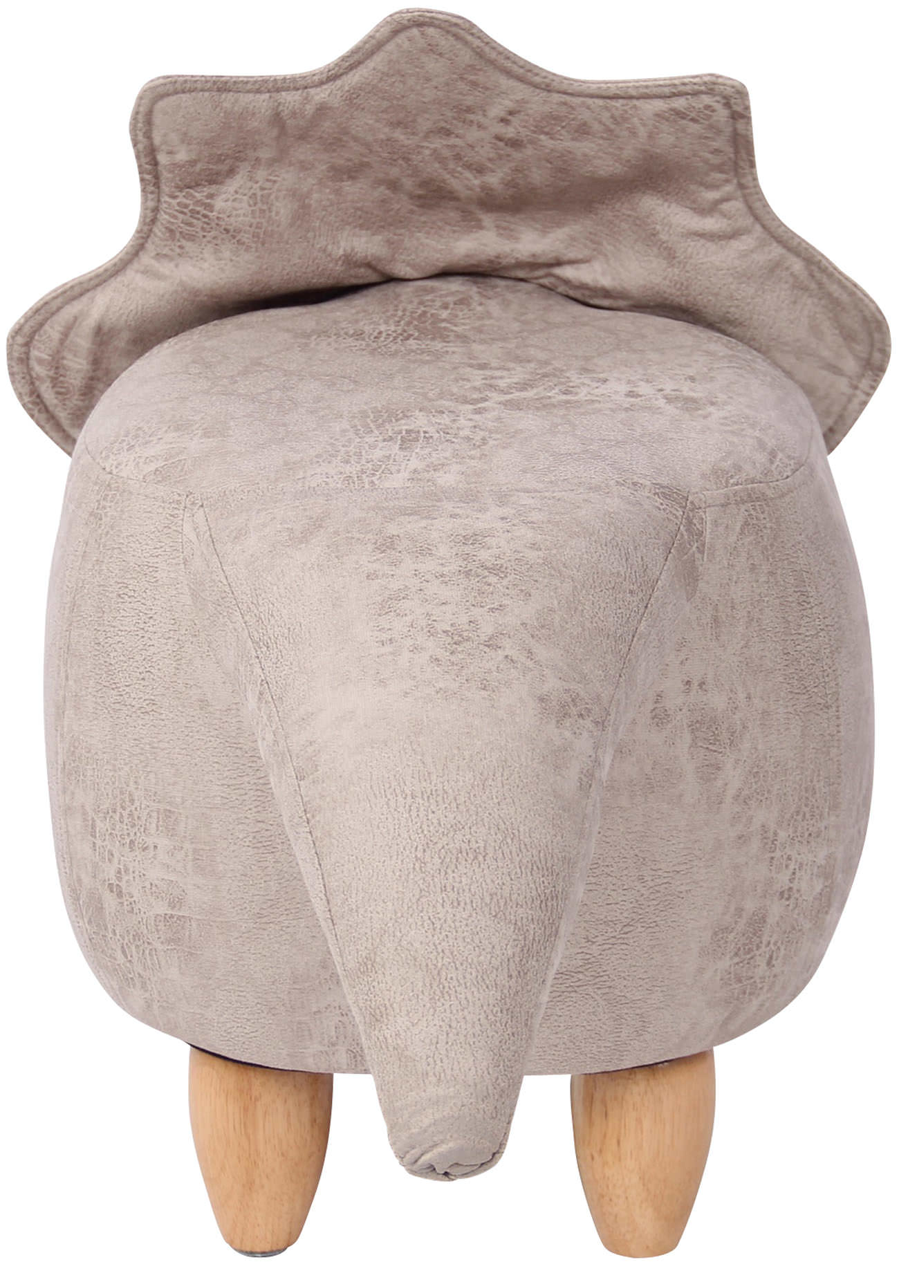 Color:Gris Oscuro Taburete Triceratops Infantil Daloa En Simil Cuero En Efecto Vintage I Otomana Infantil En Forma De Dinosaurio I Puff Acolchado I Color: