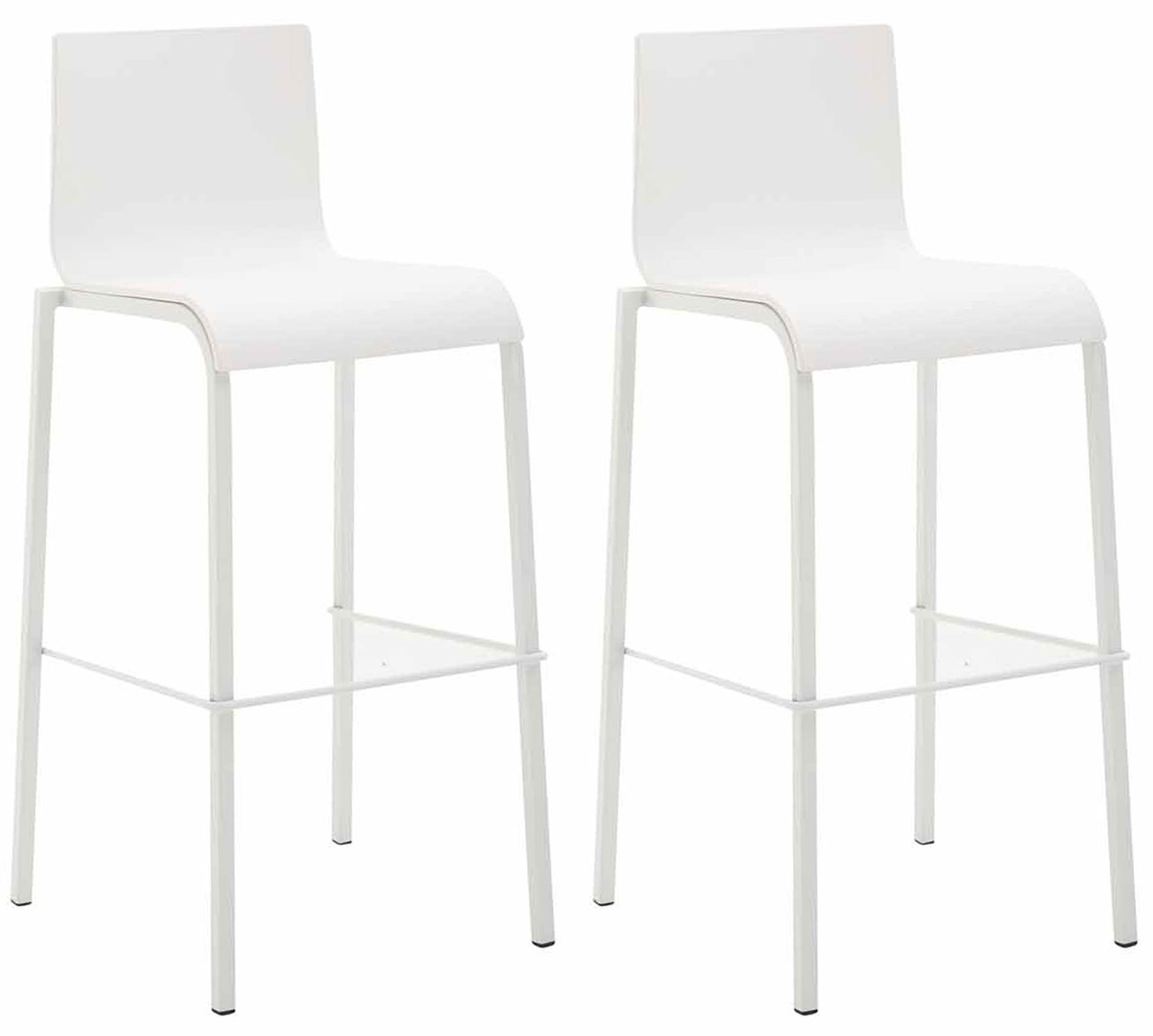 Set 2 Sgabelli Bar ALMADA - Regolabili 57-78 Cm, Girevoli, In Polipropilene, Bianco - Foto 4