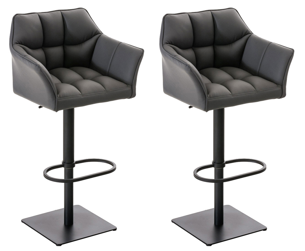 2er Set Barhocker Set Damaso Thekenstühle Höhenverstellbar Um 360 Grad Drehbar - Bild 17 von 34