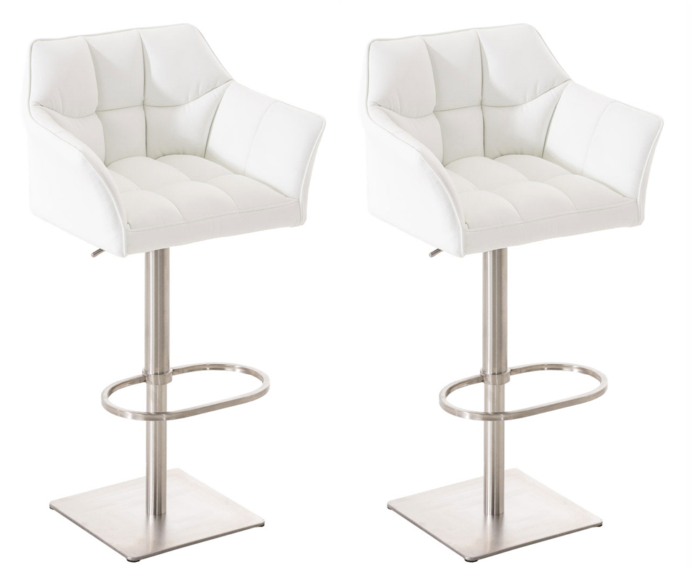 2er Set Barhocker Set Damaso Thekenstühle Höhenverstellbar Um 360 Grad Drehbar - Bild 21 von 34