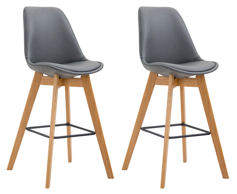 2er Set Barhocker Metz Kunstleder natura