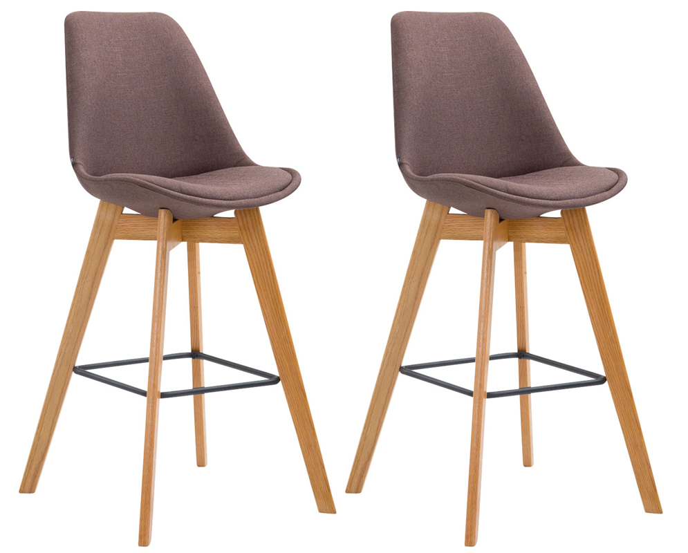 2er Set Barhocker Metz Stoff natura