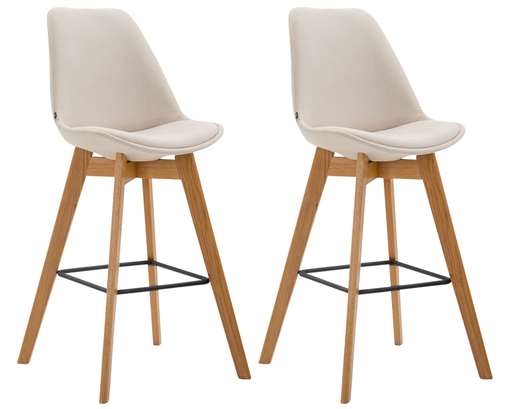 2er Set Barhocker Metz Stoff natura