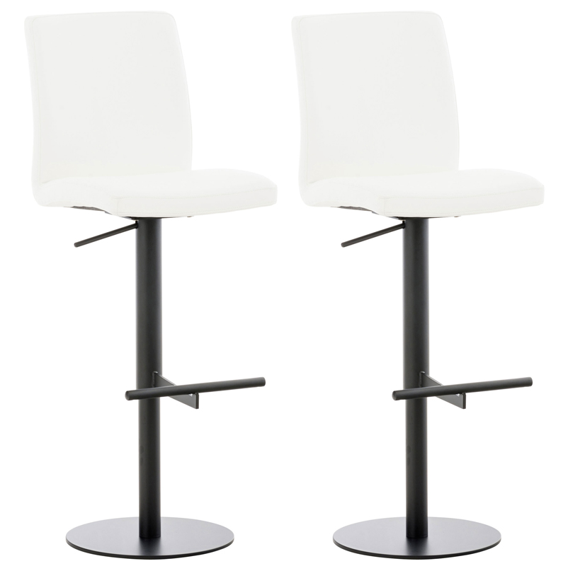 2er Set Barhocker Cadiz Kunstleder schwarz