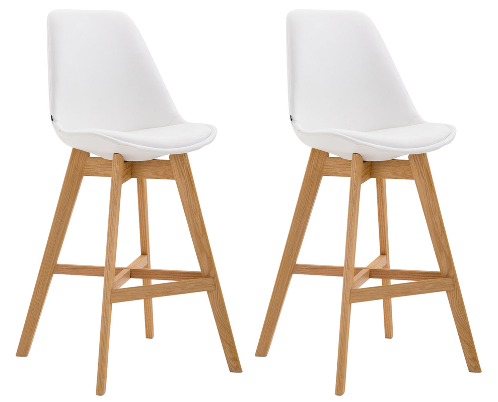 2er Set Barhocker Cannes Kunstleder natura
