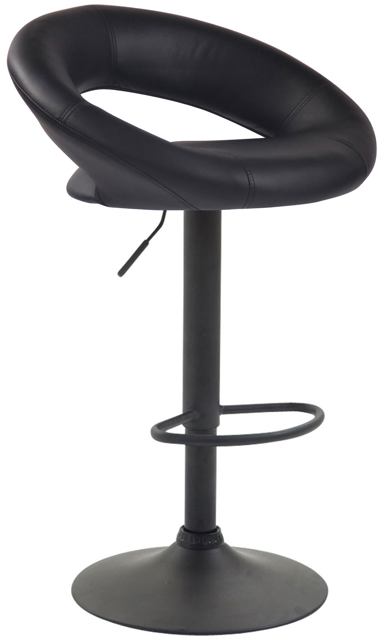 Barhocker Olinda Kunstleder schwarz
