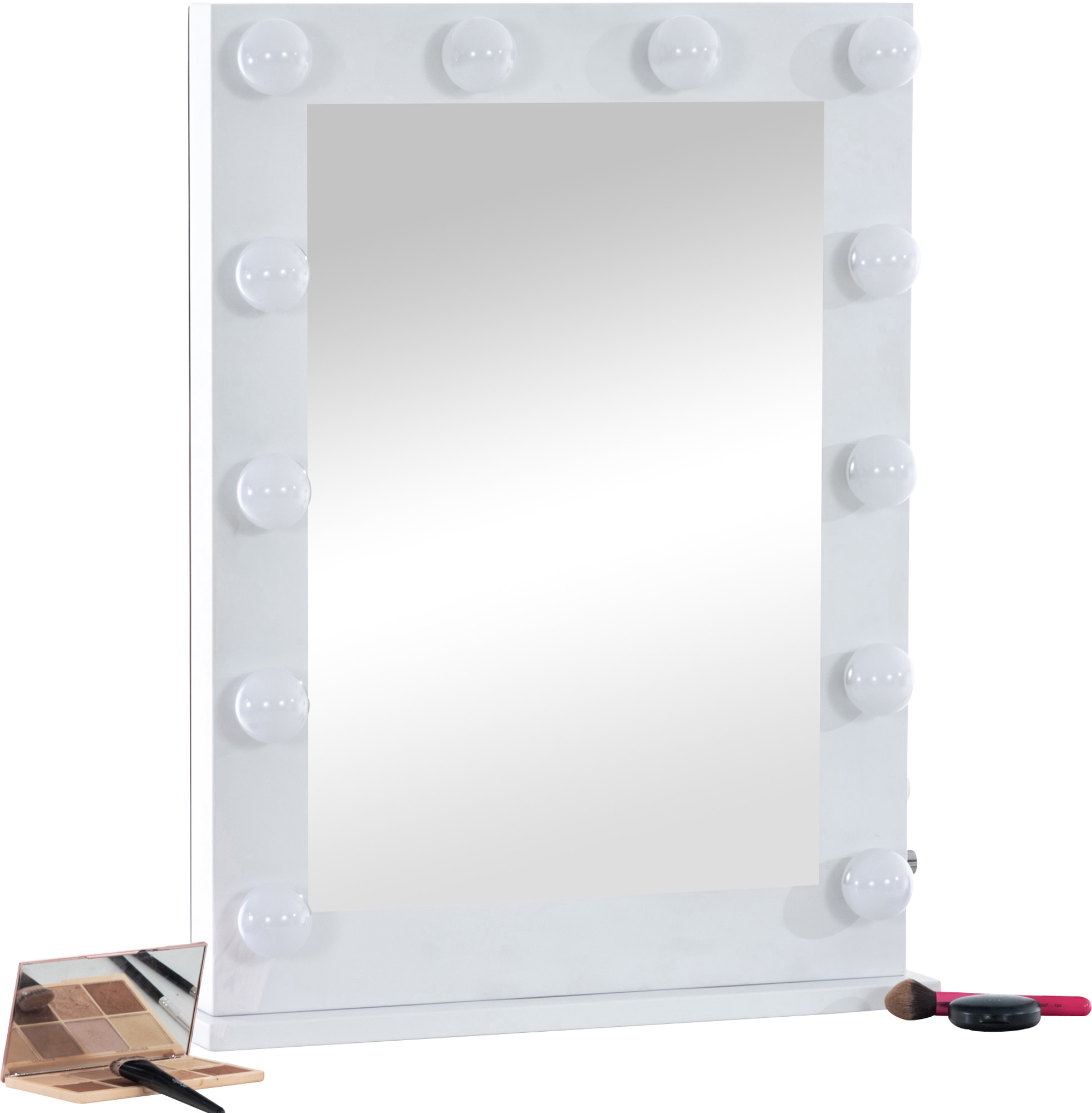 Specchio Trucco Con Luci LED Visalia Specchiera Bagno Per Make Up  Rettangolare
