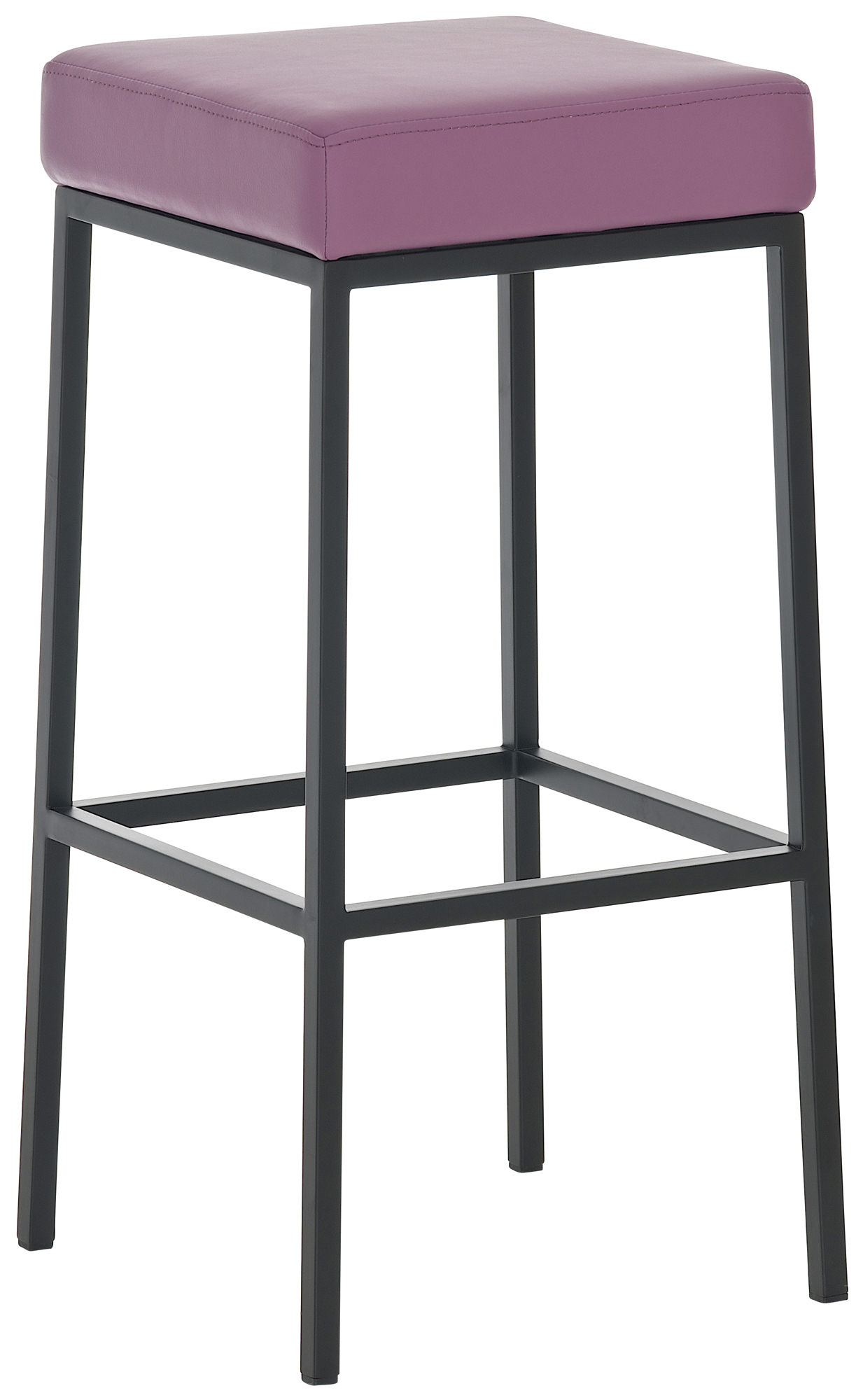 Barhocker Montreal Kunstleder ohne Lehne mit Fußstütze 4-Fuß Gestell Hocker - Bild 36 von 40