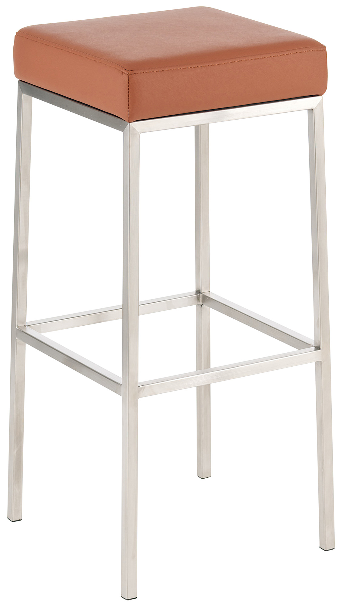 Barhocker Montreal Kunstleder ohne Lehne mit Fußstütze 4-Fuß Gestell Hocker - Bild 20 von 40