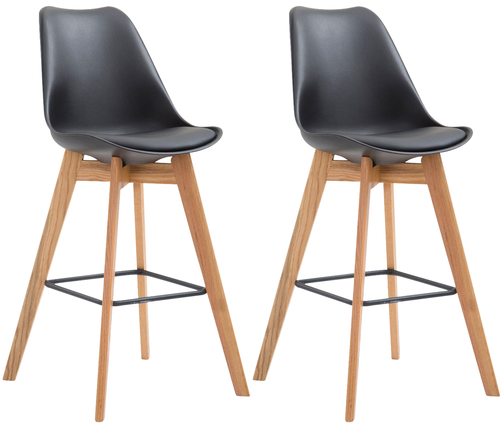 2er Set Barhocker Metz Kunststoff natura