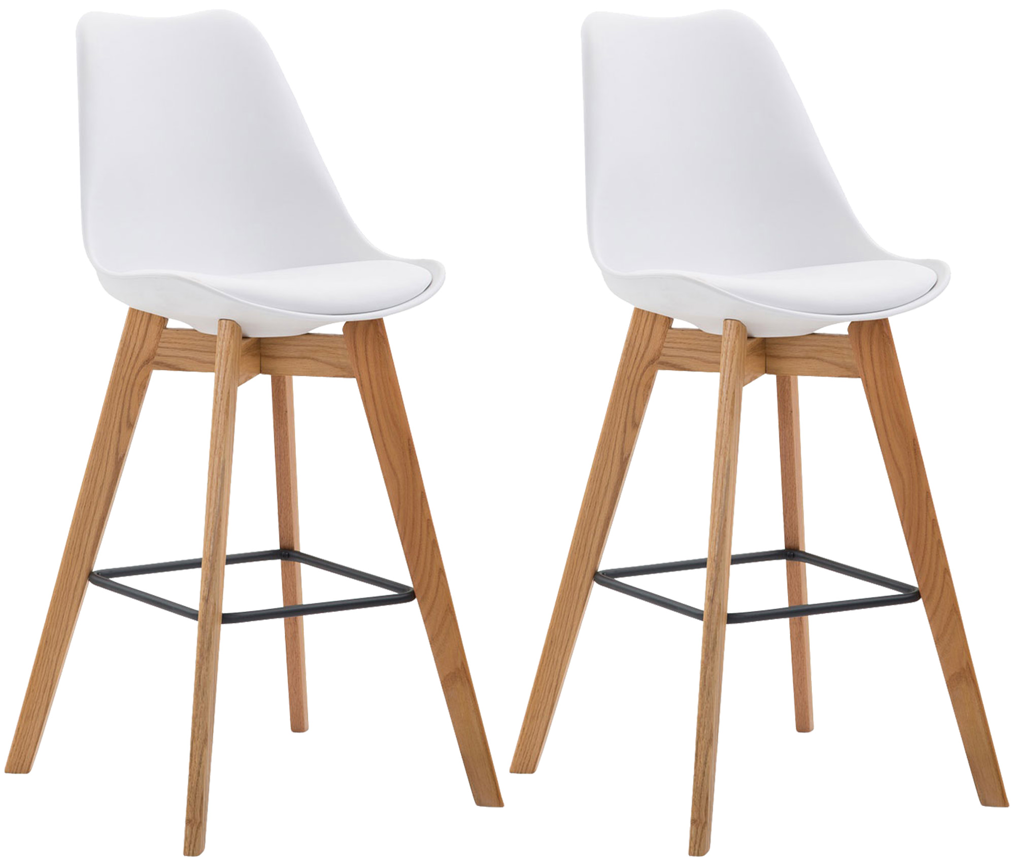 2er Set Barhocker Metz Kunststoff natura