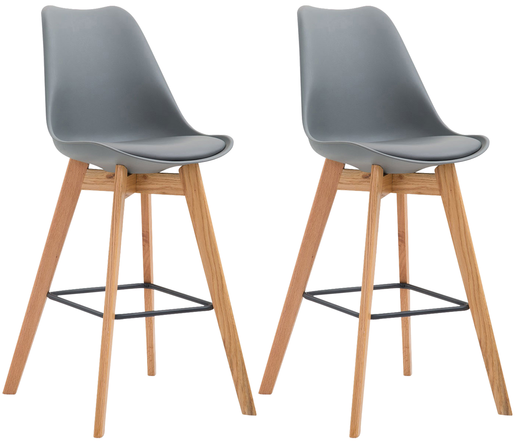 2er Set Barhocker Metz Kunststoff natura