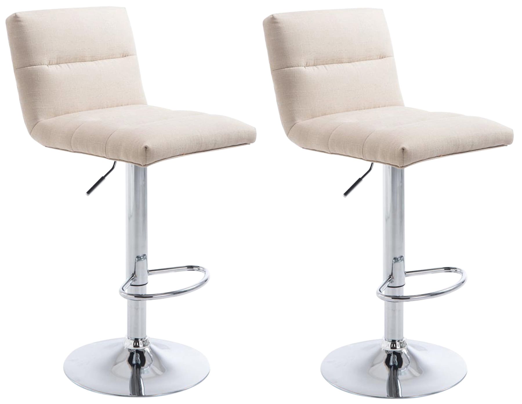 2er Set Barhocker Limerick Stoff chrom