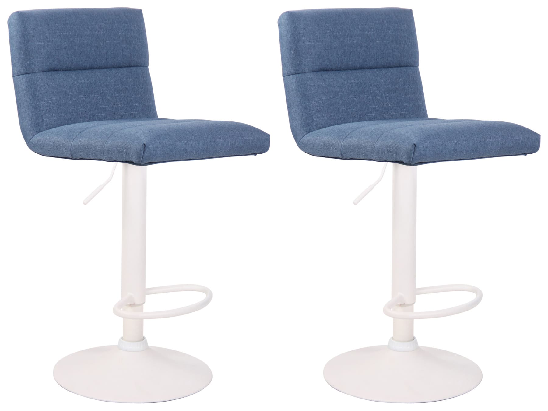 2er Set Barhocker Limerick Stoff weiß