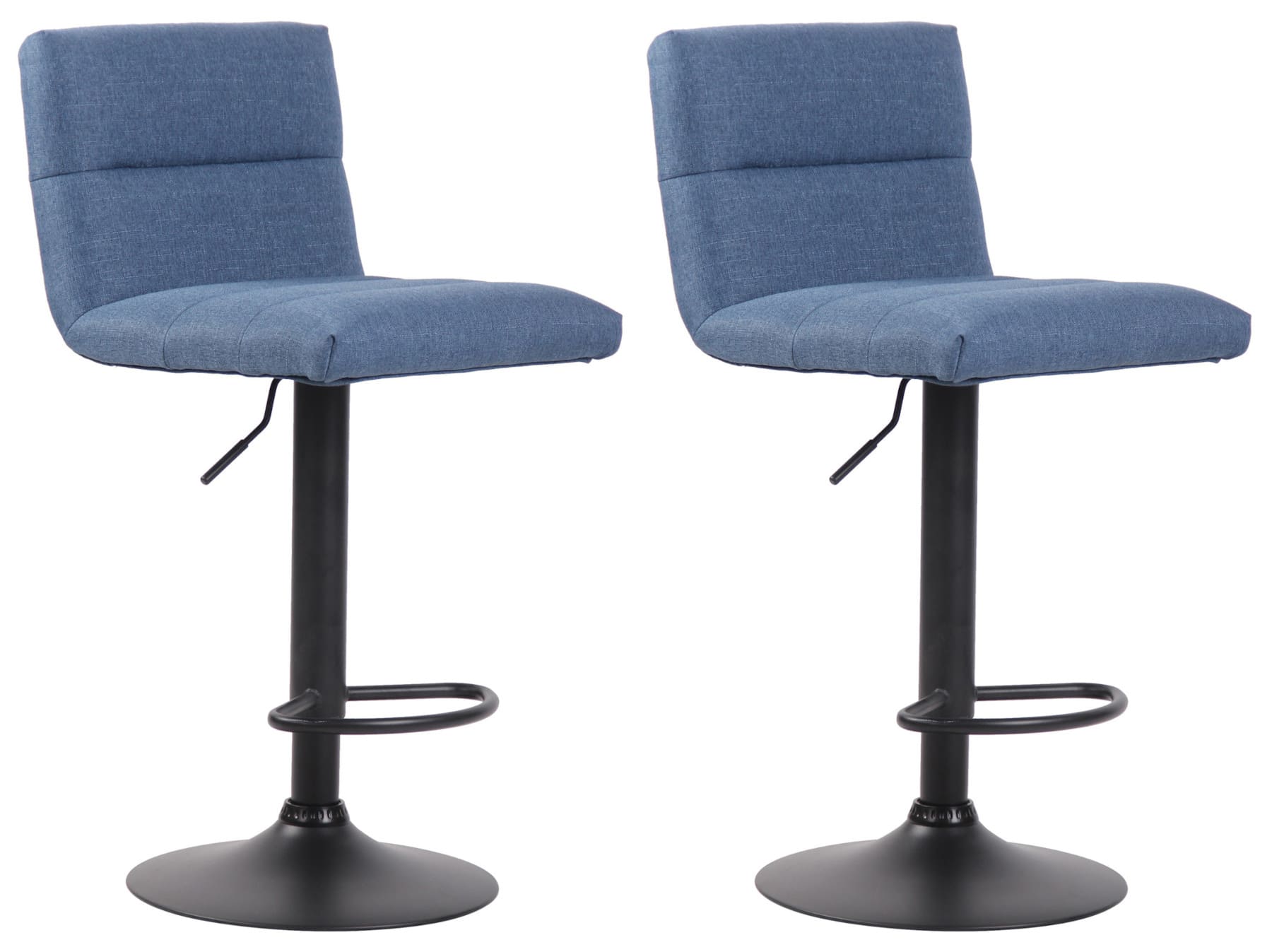 2er Set Barhocker Limerick Stoff schwarz
