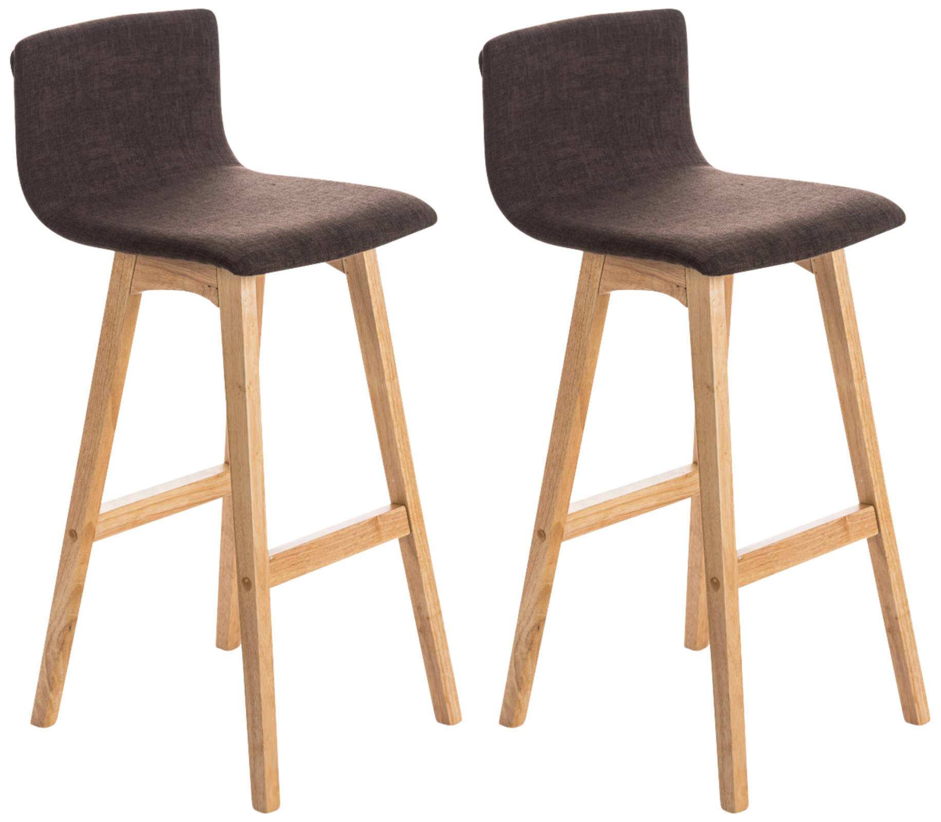 2er Set Barhocker Taunus Stoff Natura