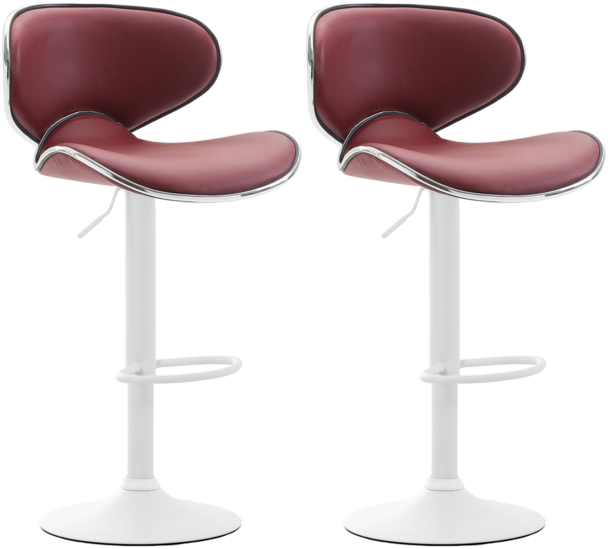 2er Set Barhocker Las Vegas V2 Kunstleder wei�