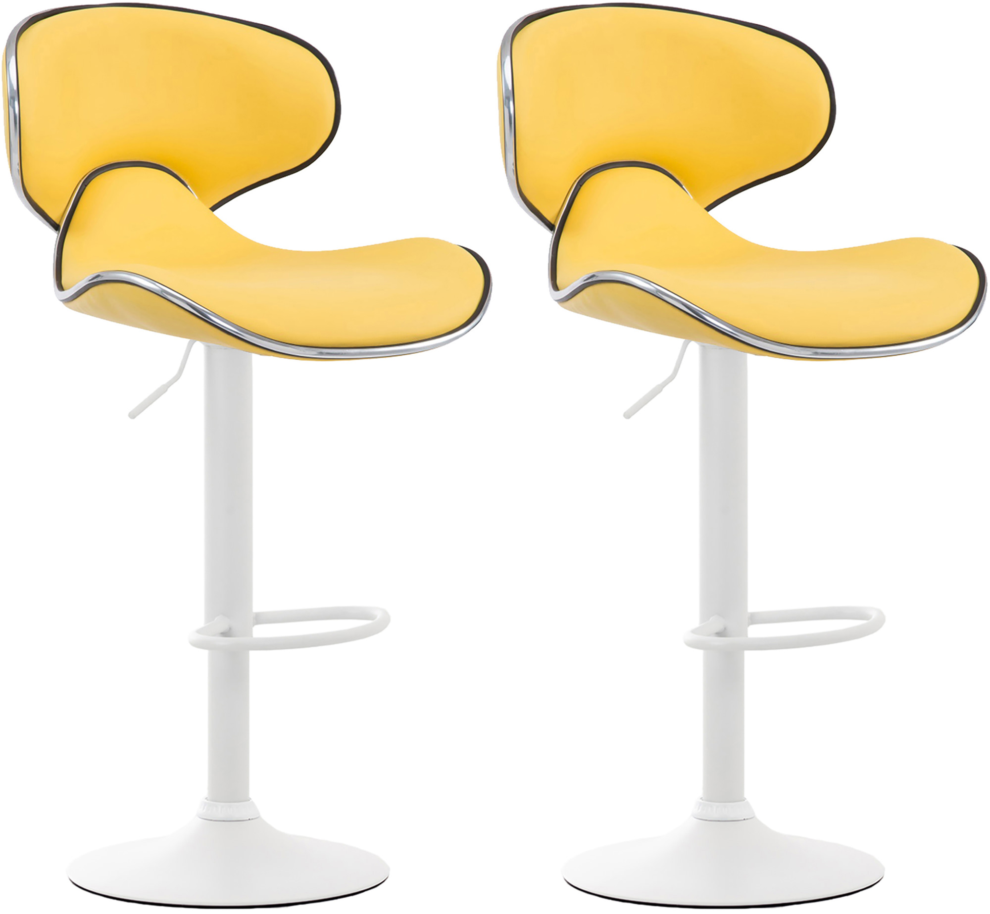 2er Set Barhocker Las Vegas V2 Kunstleder wei�