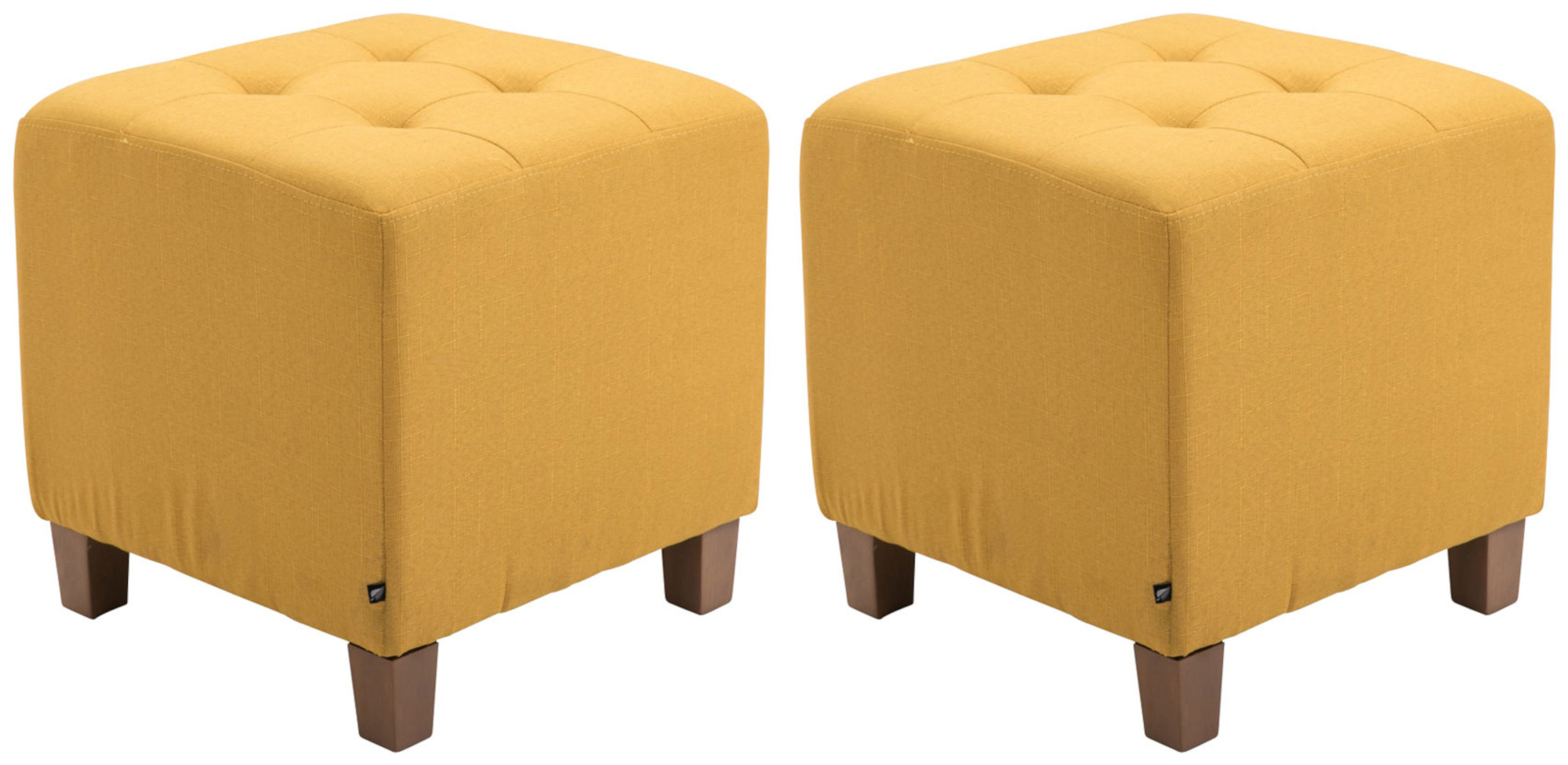 2er Set Sitzhocker Pharao, antik-hell