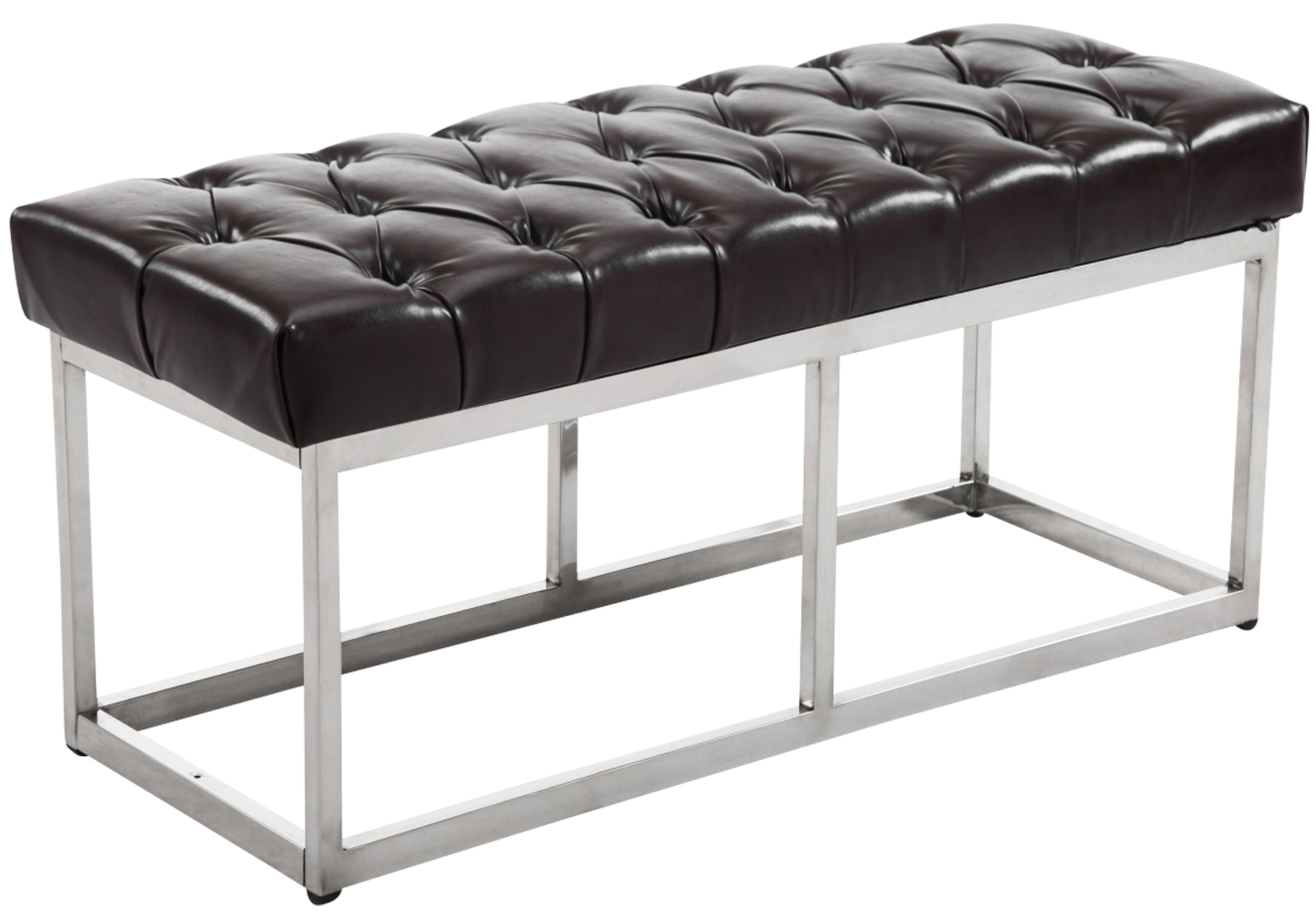 CLP Sitzbank Amun 150cm - Kunstleder Bank Mit Metallgestell