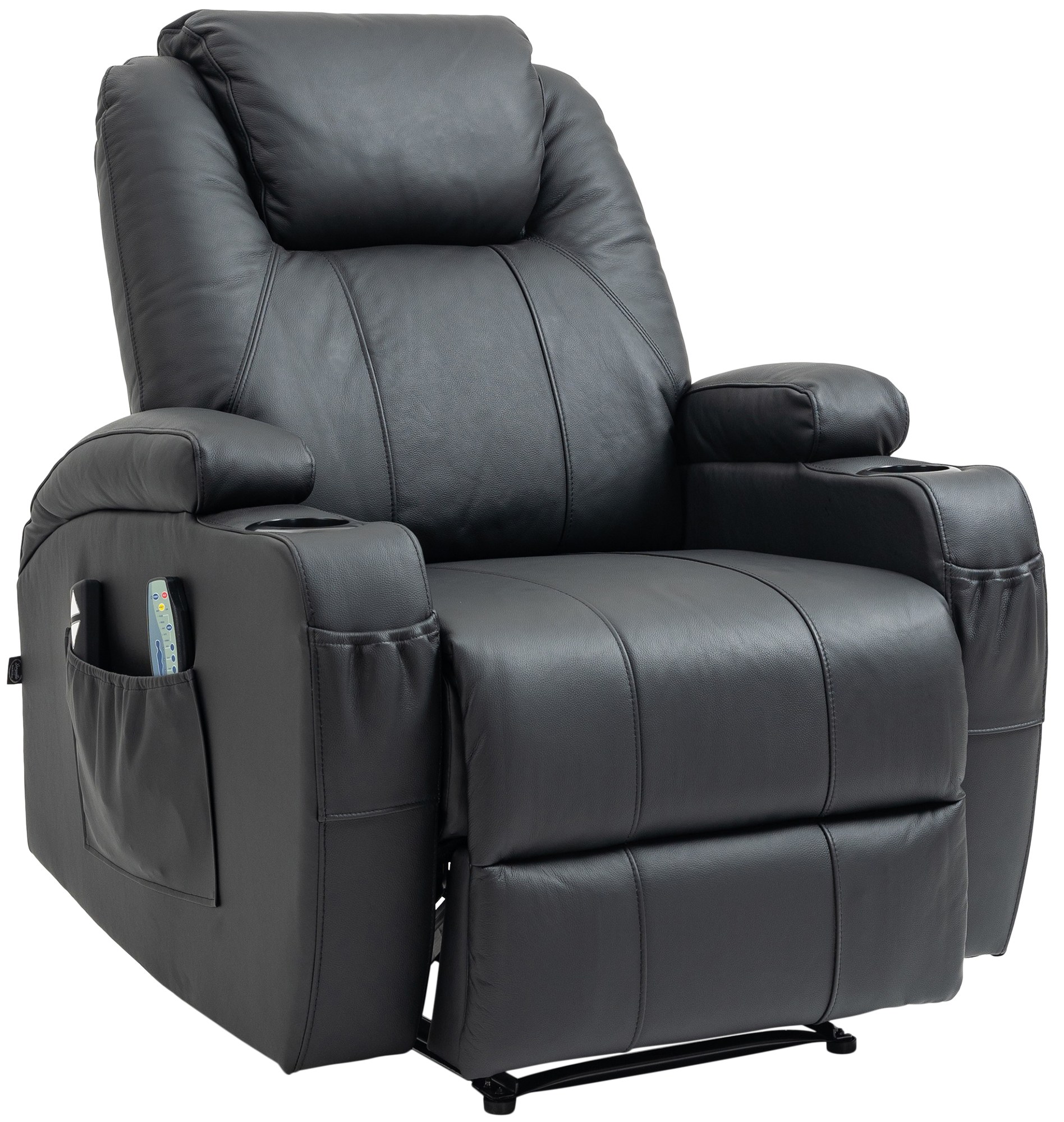 Sessel Hepler mit Massagefunktion Echtleder