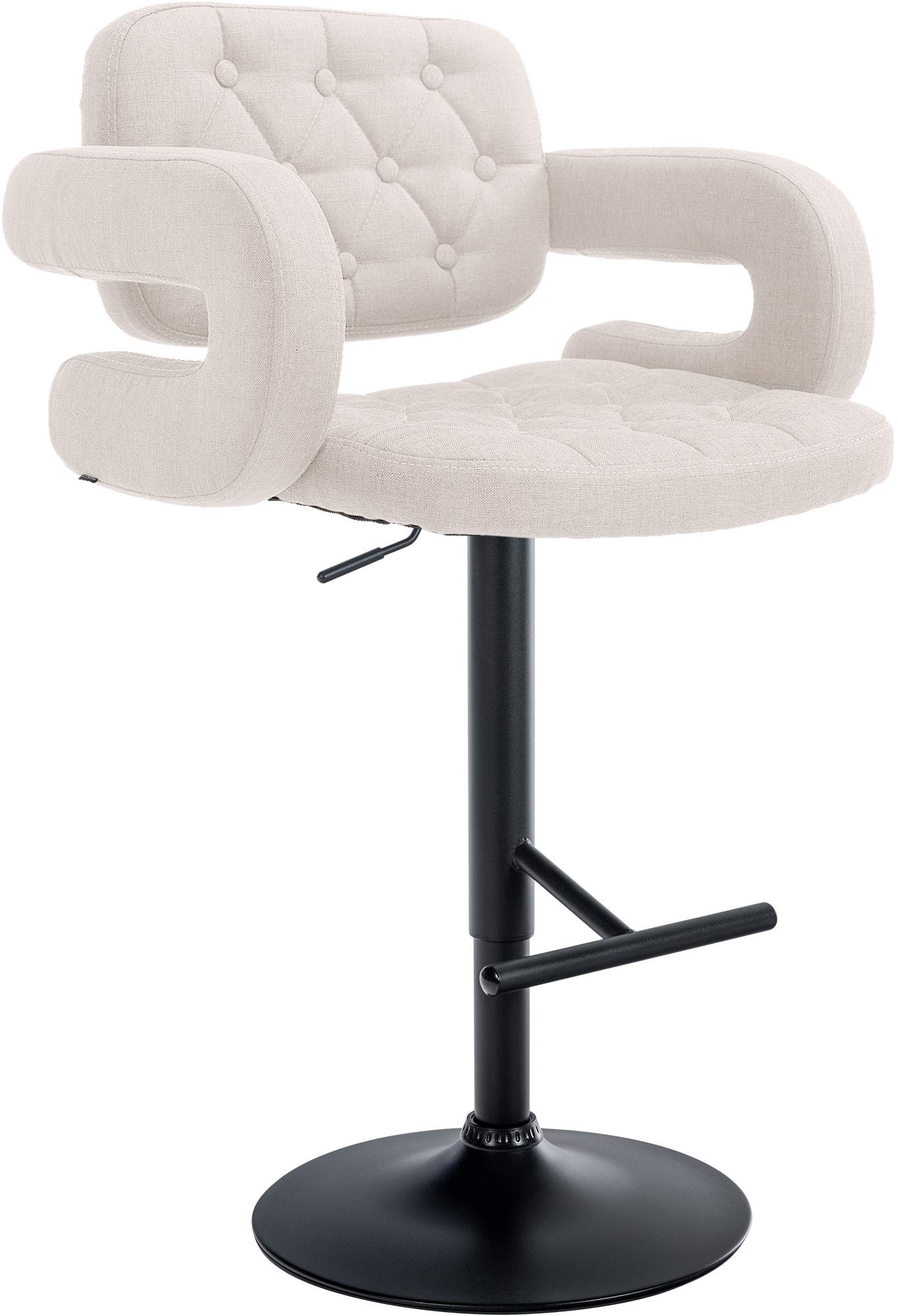 Barhocker Dublin Stoff Thekenhocker Barstuhl Tresen Barmöbel Lounger Drehstuhl - Bild 5 von 15