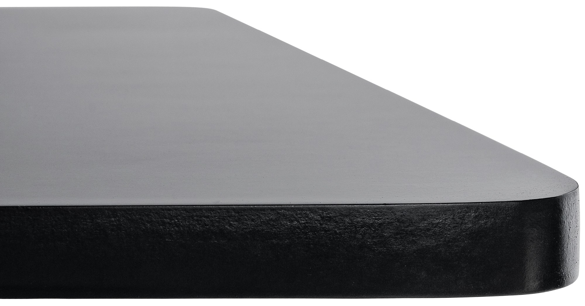 Stehtisch eckig – Schwarz/Schwarz