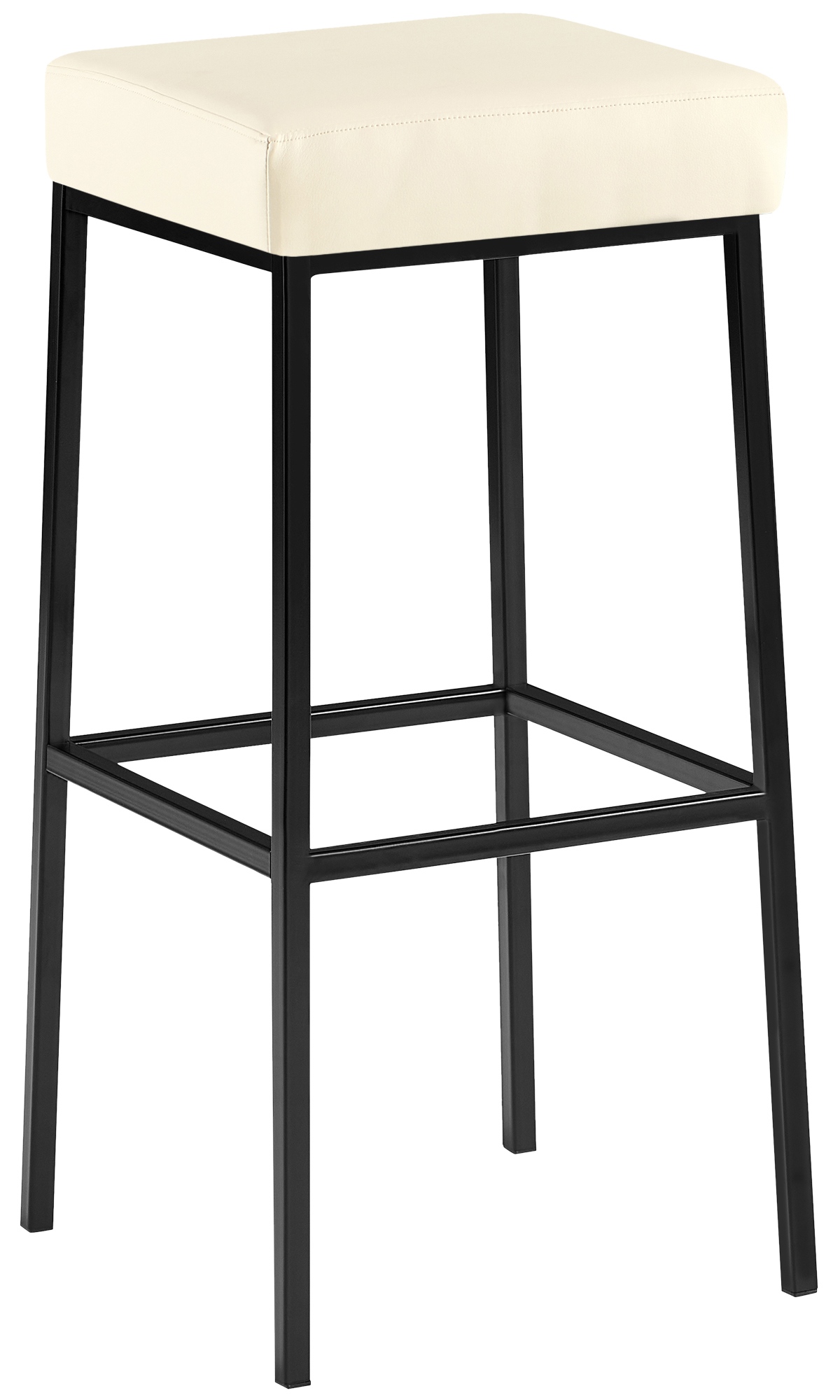 Barhocker Montreal Kunstleder ohne Lehne mit Fußstütze 4-Fuß Gestell Hocker - Bild 31 von 40