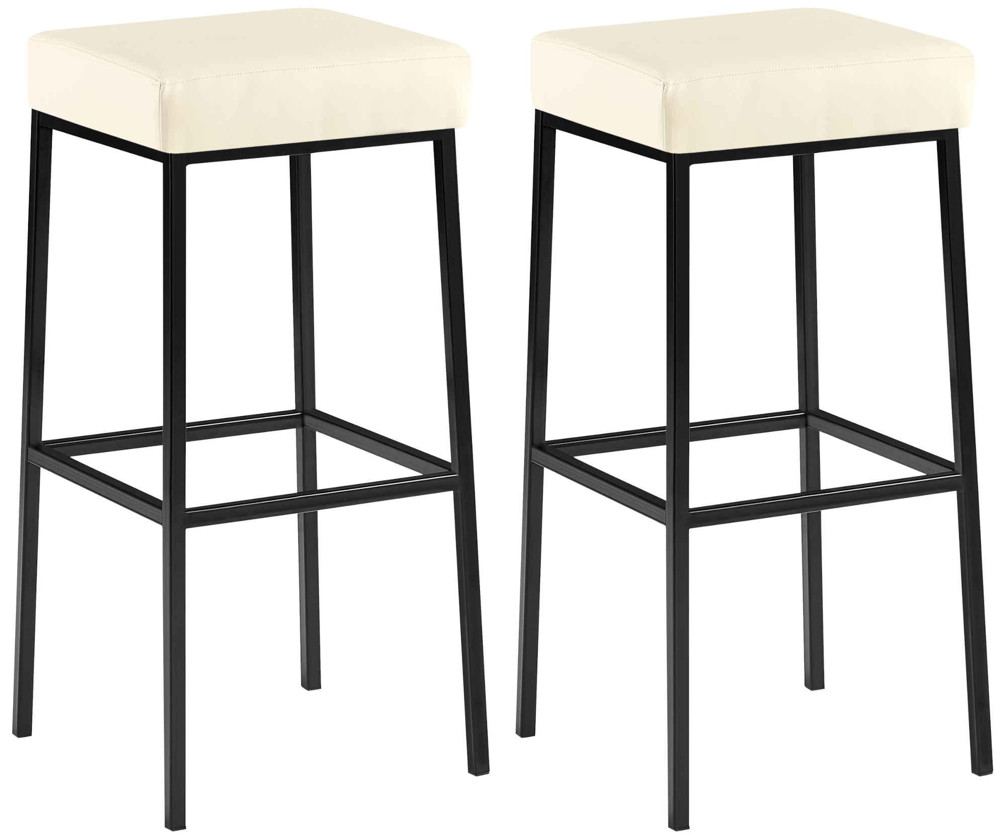 2er Set Barhocker Montreal 85 Kunstleder schwarz