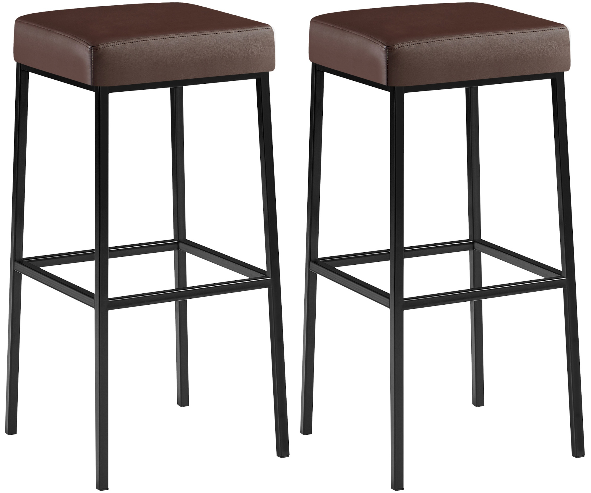 2er Set Barhocker Montreal 85 Kunstleder schwarz