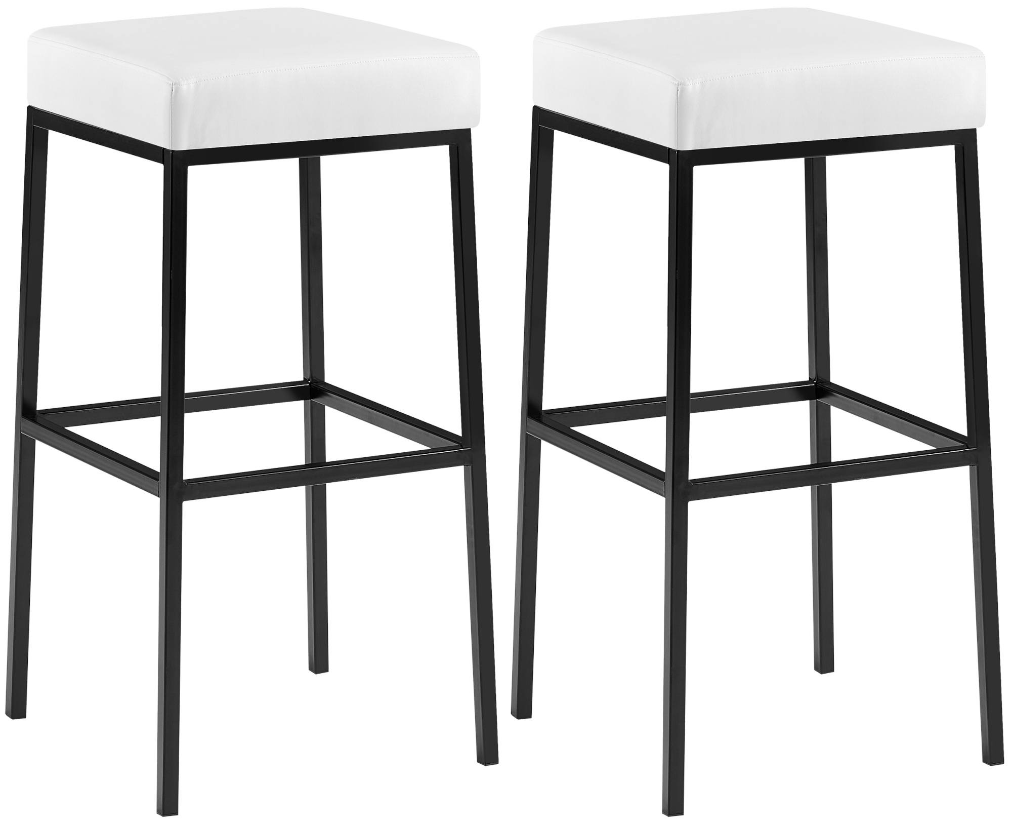 2er Set Barhocker Montreal 80 Kunstleder schwarz
