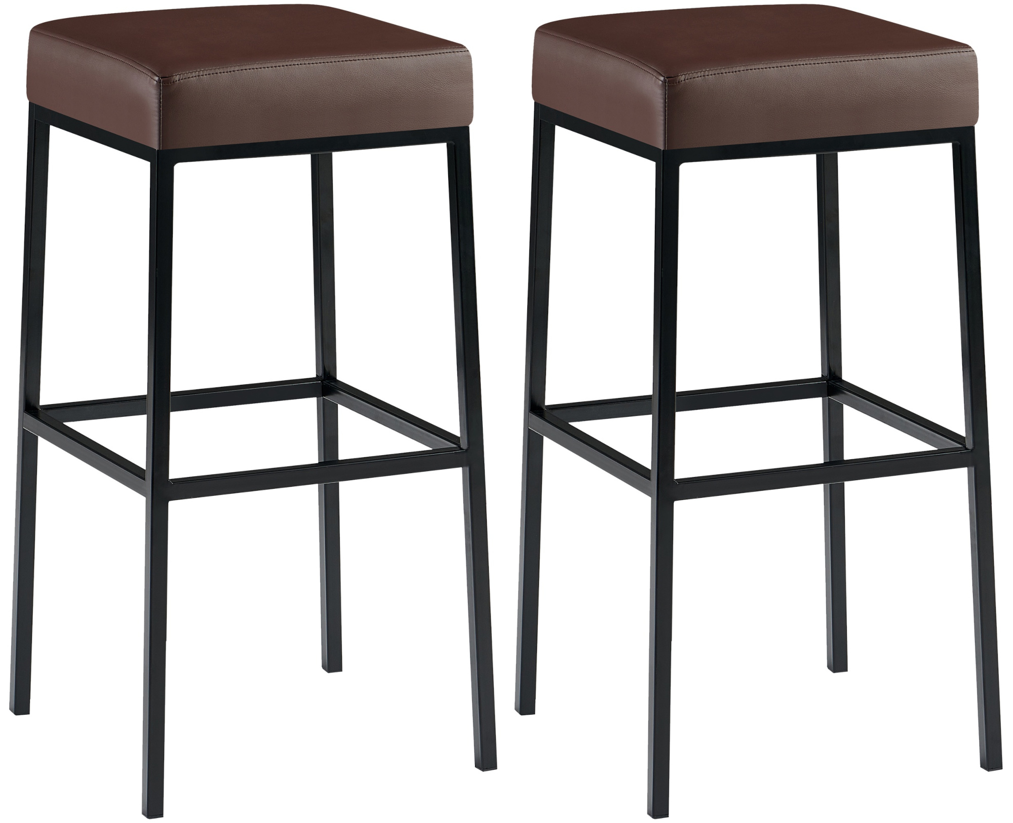 2er Set Barhocker Montreal 80 Kunstleder schwarz