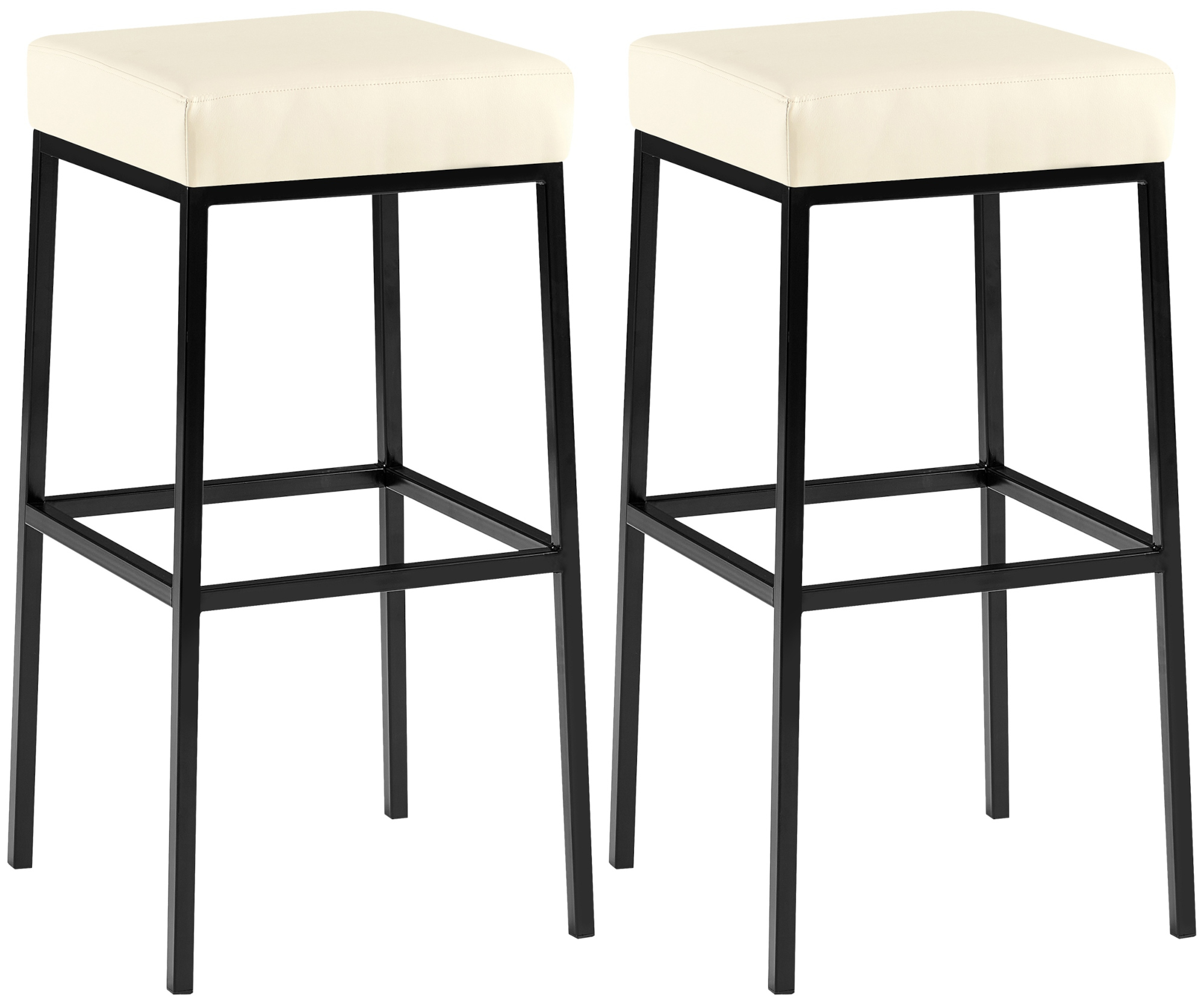 2er Set Barhocker Montreal 80 Kunstleder schwarz