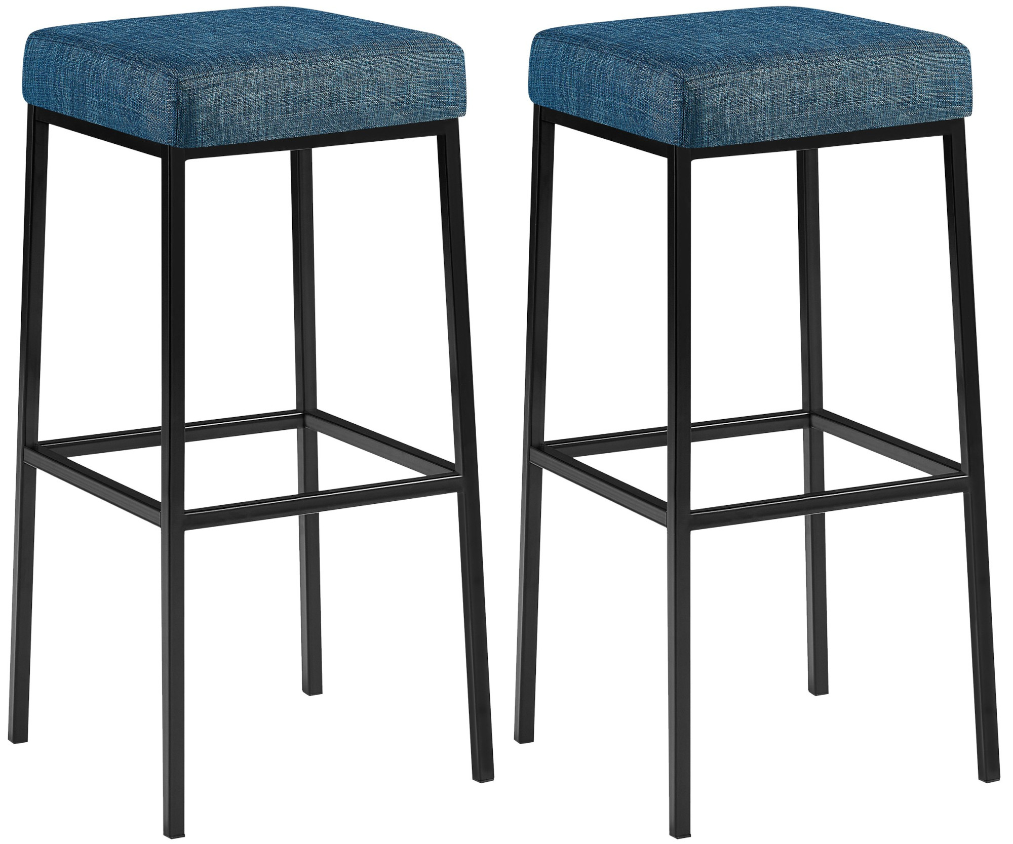 2er Set Barhocker Montreal 80 Stoff schwarz