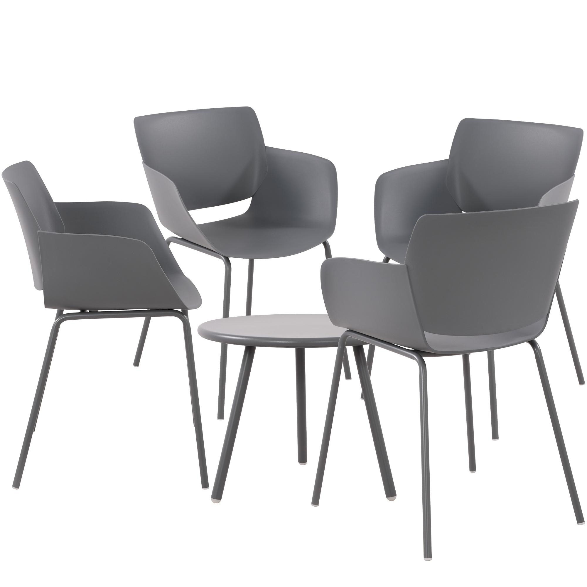 Sitzgruppe Berena Gartenset Tisch Berea Stühle Alpena wetterfest UV-beständig - Bild 3 von 19