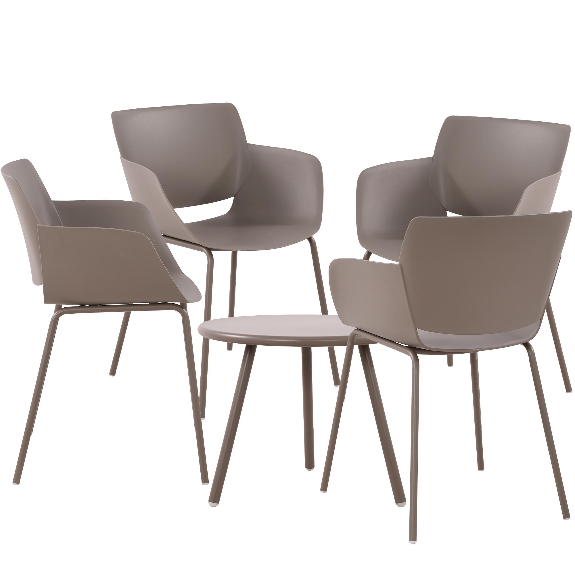 Sitzgruppe Berena Gartenset Tisch Berea Stühle Alpena wetterfest UV-beständig - Bild 7 von 19