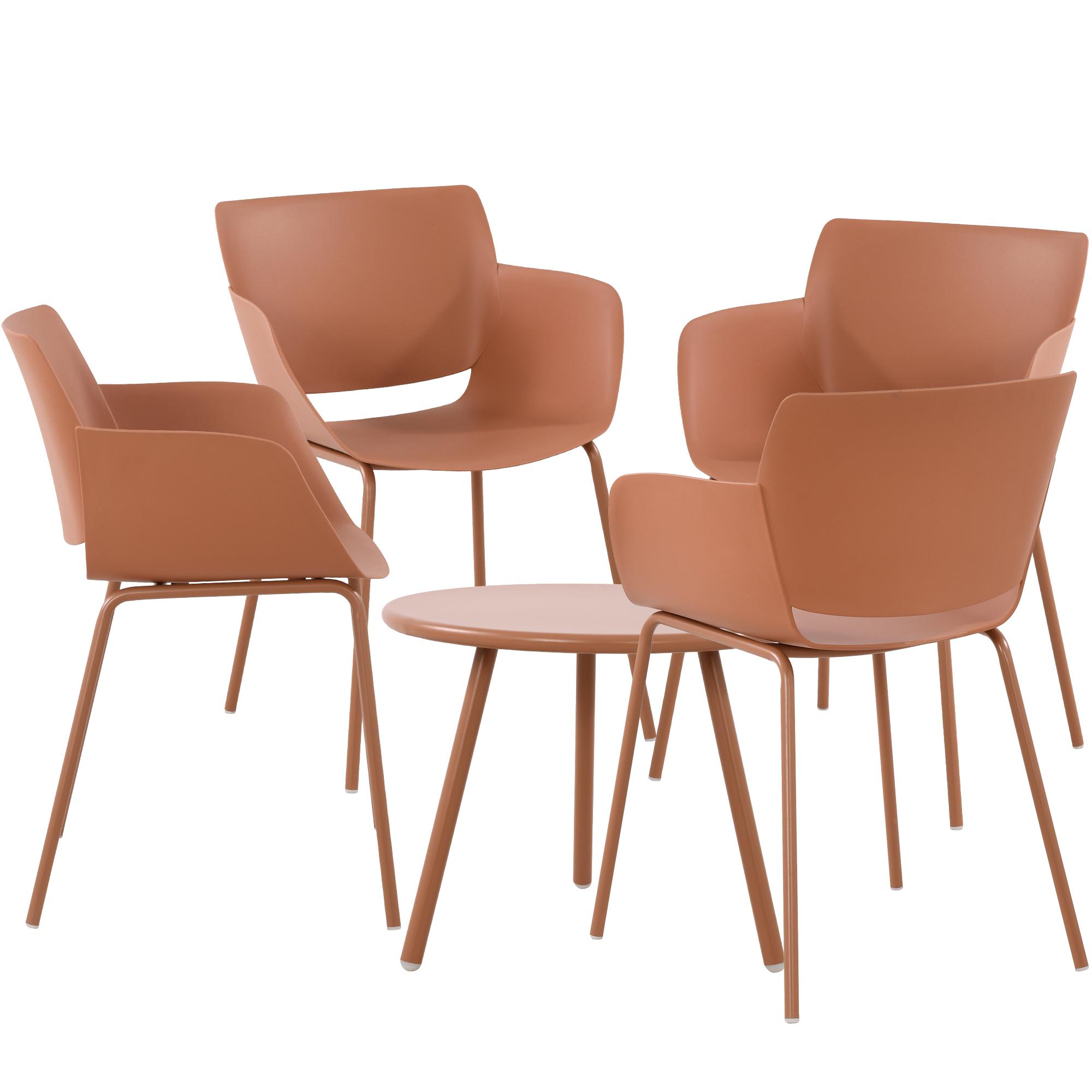 Sitzgruppe Berena Gartenset Tisch Berea Stühle Alpena wetterfest UV-beständig - Bild 8 von 19